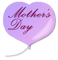 a mother's day greeting with a lavender heart